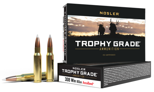 Nosler 60049 Trophy Grade  308Win 165gr Nosler AccuBond 20 Per Box/10 Case