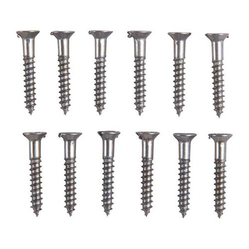 4X3/4'' STEEL FLAT HEAD WOOD SCREWS BLUED 12 PACK