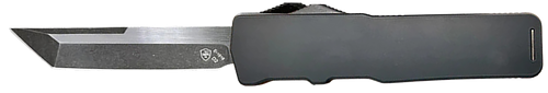 Templar Knife XSBR221 Premium LW Excalibur Small 3" OTF Tanto Plain Black Oxide Stonewashed D2 Steel Blade, 4.50" Black Aluminum Handle