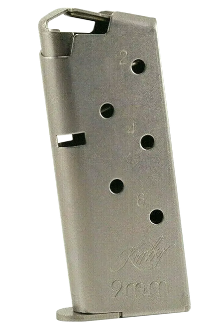 Kimber Mfg, Inc 1200846A Micro 9  6rd Flush Fit 9mm Luger Silver Stainless Steel