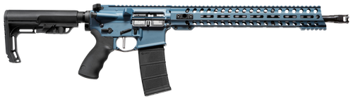Patriot Ordnance Factory 01580 Wonder  5.56x45mm NATO 16.50" 30+1 Blue Titanium Cerakote 6 Position MFT Minimalist Stock