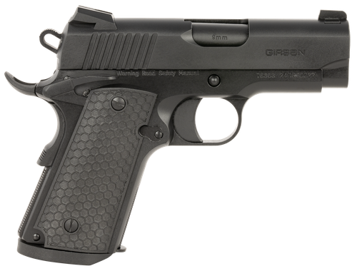 Girsan 392065 MC1911 SC Untouchable Sub-Compact Frame 9mm Luger 7+1 3.40" Black Steel Barrel, Black Serrated Steel Slide & Frame w/Beavertail, Black Polymer Grip