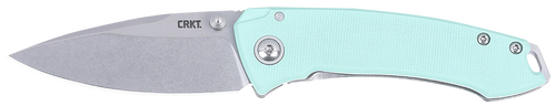 CRKT 2522B Tuna  EDC Compact 2.73" Folding Plain Stonewashed 14C28N Steel Blade, G10/SS Handle