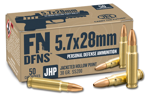 FN 10700030 DFNS  5.7x28mm 30gr Jacketed Hollow Point 50 Per Box/10 Case