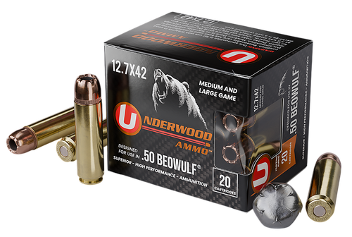 Underwood Ammo 518 XTP  50Beowulf 350gr Jacketed Hollow Point 20 Per Box/10 Case