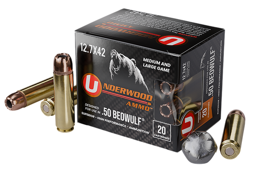 Underwood Ammo 518 XTP  50Beowulf 350gr Jacketed Hollow Point 20 Per Box/10 Case