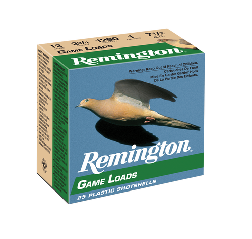 Remington Ammunition 20030 Game Load  12Gauge 2.75" 1oz 7.5Shot 25 Per Box/10 Case