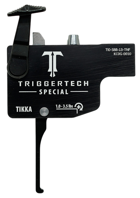 TriggerTech TILSBB13TNF Diamond  Black Flat Lever Fits Tikka Left Hand