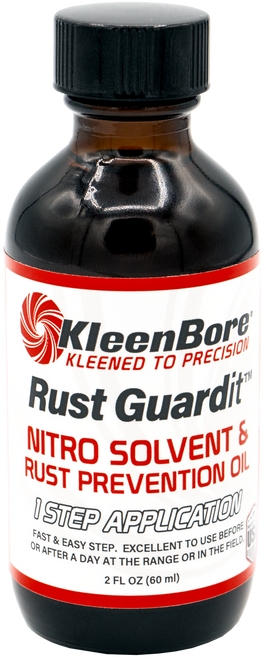 KleenBore RG2BCASE Rust Guardit  Nitro Solvent & Rust Prevention Oil Refill Bottle 2oz/12 per case