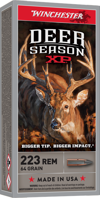 Winchester Ammo X223DS Deer Season XP  223Rem 64gr Extreme Point 20 Per Box/10 Case