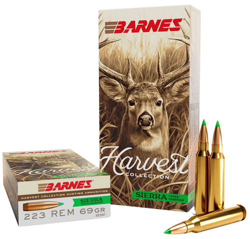 Barnes Bullets 32397  Harvest 223Rem 69gr Sierra Tipped GameKing 20 Per Box/10 Case