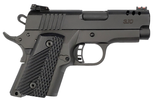 Rock Island 56639 BBR  Compact 9mm Luger 10+1., 3.10" Black Steel Barrel, Black Parkerized Serrated Steel Slide, Black Parkerized Steel Frame w/Beavertail, Black G10 Grip