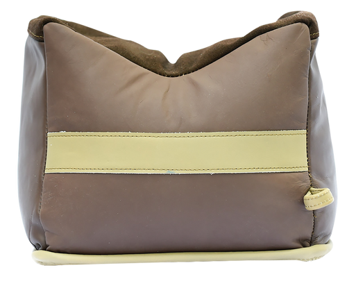 BenchMaster BMALBBLE Bench Bag  Rifle Large Empty Brown Leather Front Bag .55 lbs