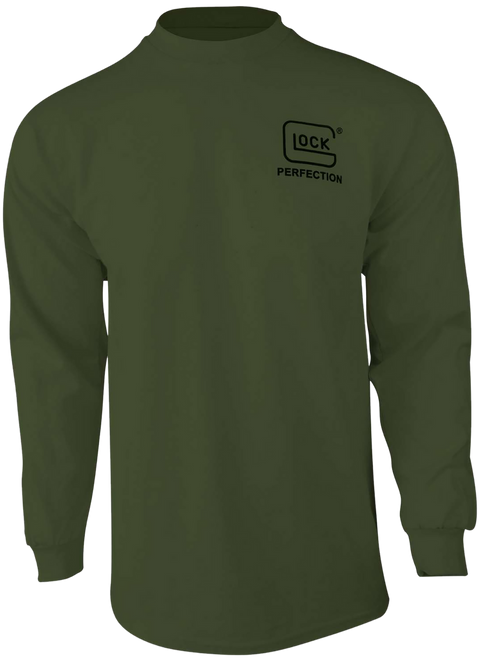 Glock AP96065 Born In Austria  Military Green Pre-Shrunk Cotton Long Sleeve Small