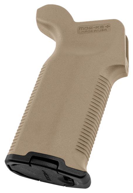 Magpul MAG532-FDE MOE-K2+ Grip Flat Dark Earth Polymer with OverMolded Rubber for AR-15, AR-10, M4, M16, M110, SR25