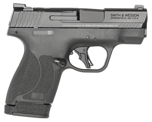 Smith & Wesson 13536 M&P Shield Plus Micro-Compact Frame 9mm Luger 13+1, 3.10" Black Armornite Steel Barrel & Optic Cut/Serrated Stainless Steel Slide, Matte Black Polymer Frame, Thumb Safety