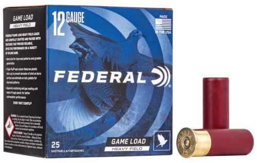 Federal H1238 Game-Shok Heavy Field 12Gauge 2.75" 1 1/8oz 8Shot 25 Per Box/10 Case