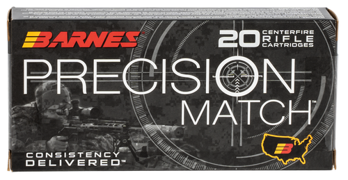 Barnes Bullets 30848 Precision Match  5.56x45mmNATO 85gr Open Tip Match Boat Tail 20 Per Box/10 Case