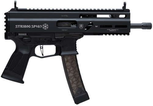 Grand Power 8588005808538 SP9A3 Stribog 9mm Luger 30+1 8" Black Threaded Barrel, M-LOK Handguard, Black Aluminum Picatinny Rail Receiver, Rear Picatinny Rail, Black Polymer Grips