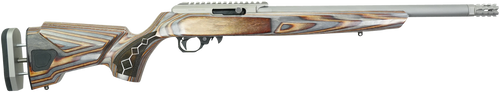 Black Rain Ordnance 22DSC Deluxe  Full Size 22 LR 10+1 16" Matte Stainless, Threaded Stainless Steel Barrel, Stainless Aluminum w/Accessory Rail Receiver, Shady Camo Boyd's Agility Stock, Right Hand