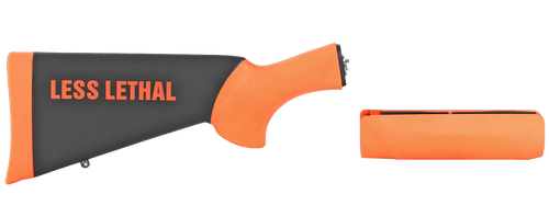 Hogue 08742 OverMolded Less Lethal Black/Orange Fits Remington 870