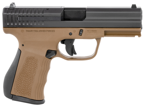 FMK G9C1G2BRTSS 9C1 G2 9mm Luger 14+1 4" Black Stainless Steel Barrel, Black Serrated Carbon Steel Slide, Burnt Bronze Polymer Frame w/Picatinny Rail, Black Backstrap Grip