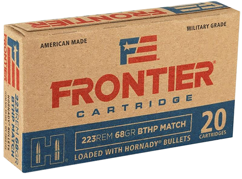 Frontier Cartridge FR160 Military Grade Centerfire Rifle 223Rem 68gr Hollow Point Boat Tail 20 Per Box/25 Case