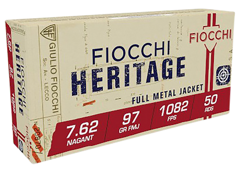 Fiocchi 762A Heritage  7.62x38mmRNagant 97gr Full Metal Jacket 50 Per Box/20 Case