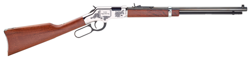 Henry H004SFD Golden Boy Fathers Day Full Size 22 Long/22 LR/22 Short, 16 LR/21 Short, 20" Blued Octagon Barrel Nickel-Plated Steel Receiver American Walnut Right Hand