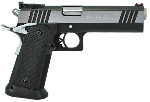 TriStar 85674 SPS Pantera 1911 9mm Luger 18+1 5" Stainless Steel Barrel, Black Chrome Serrated Steel Slide, Black Steel Frame w/Beavertail, Black Polymer Grip, Right Hand