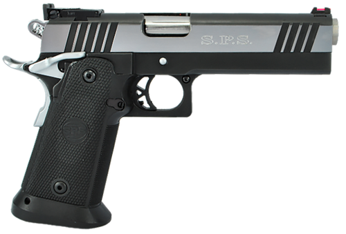 TriStar 85674 SPS Pantera 1911 9mm Luger 18+1 5" Stainless Steel Barrel, Black Chrome Serrated Steel Slide, Black Steel Frame w/Beavertail, Black Polymer Grip, Right Hand