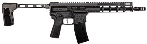 Global Ordnance LLC 197892004862 Monolith 15P 5.56x45mm NATO 30+1 12.50" Black Mono Barrel, M-LOK Handguard, Black Aluminum Picatinny Rail Receiver, SB Tactical Brace, B5 P-Grip 23 Grip