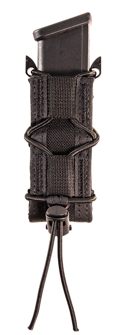 High Speed Gear 11PT00BK TACO Mag Pouch Single Black Nylon MOLLE Belts 2" Wide Compatible w/ Pistol