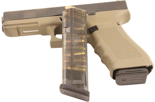 ETS Group GLK1710 Pistol Mags  10rd 9mm Luger Compatible w/ Glock 17/18/19/26/45/34 Clear Polymer