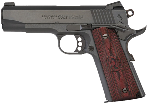Colt Mfg O4943XE Commander Combat 38 Super 9+1 4.25" Stainless Steel Barrel, Blued Serrated Carbon Steel Slide, Blued Steel Frame, Black Cherry G10 Grip