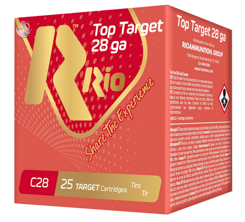 Rio Ammunition RC289 Top Target  28 Gauge 2.75" 3/4 oz 9 Shot 25 Per Box/ 10 Case