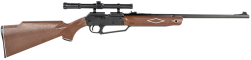 Daisy 992880603 Powerline 880 Pump Pneumatic 177 1 Pellet/50 BB Shot Molded w/Checkering & Woodgrain Black Receiver Powerline Fixed Monte Carlo Stock