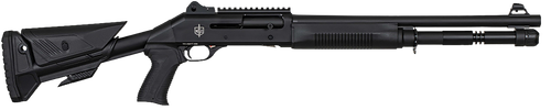 MAC 21000154 1014 Breacher 12 Gauge Semi-Auto 3" 5+1 18.50" Black Anodized Steel Barrel, Black Anodized Picatinny Rail Receiver, Black Pinned Fixed Synthetic Stock, Black Polymer Grip