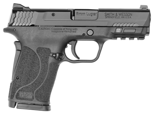 Smith & Wesson 12437 M&P Shield EZ M2.0 Micro-Compact Frame 9mm Luger 8+1, 3.67" Black Armornite Steel Barrel & Serrated Slide, Matte Black Polymer Frame w/Picatinny Rail, Grip Safety