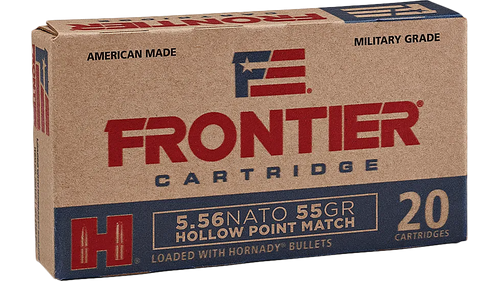 Frontier Cartridge FR240 Centerfire Rifle  5.56x45mmNATO 55gr Hollow Point Match 20 Per Box/25 Case
