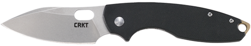 CRKT 5317D2 Pilar III 2.97" Folding Plain Stonewashed D2 Steel Blade, Black Textured G10 Handle
