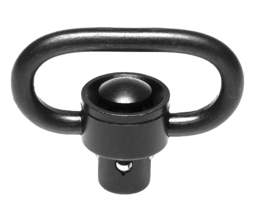 Troy Ind SMOUSSQ00BT00 SSQD Swivel 1" Push Button Black Stainless Steel