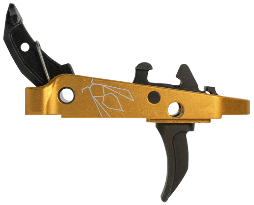 CMC Triggers 47507 Drop-In Yella Jacket Combat Trigger Group 2.0 Single-Stage Curve with 3.50 lbs Draw Weight, Black w/ Yellow Housing