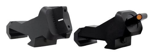 XS Sights AR00081N XTI2 45 Degree Offset BUIS Non-Tritium Set  Black Orange Front White Stripe Rear for AR-15