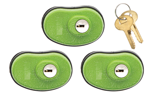 Lockdown 1118825 Keyed Trigger Lock  Open With Key Green Rubber 3 Pack