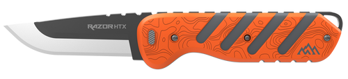 Outdoor Edge HTX30B6C Razor HTX  3" Folding Plain 420J2 SS Blade Orange/Gray