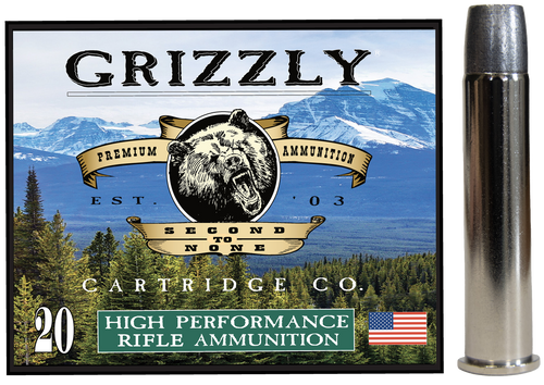 Grizzly Ammo GC45/70+P5   45-70Gov+P 405gr Wide Long Nose Gas Check 20 Per Box/10 Case