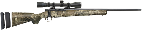 Mossberg 28257 Patriot Super Bantam w/Optic 350 Legend 4+1 22" Matte Blued Fluted Threaded Barrel, Matte Blued Drilled & Tapped Receiver, Adj LOP TrueTimber Strata Synthetic Stock, 3-9x40mm Duplex