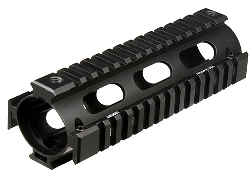 UTG Pro MTU001 Pro Quad Rail Handguard Drop-In Aluminum Black Anodized Hardcoat Picatinny Rail, For Carbine AR-15