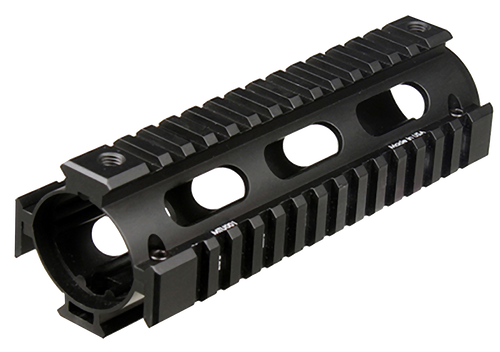 UTG Pro MTU001 Pro Quad Rail Handguard Drop-In Aluminum Black Anodized Hardcoat Picatinny Rail, For Carbine AR-15